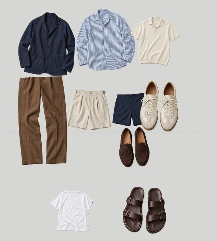 The complete ten-piece QWD holiday capsule
