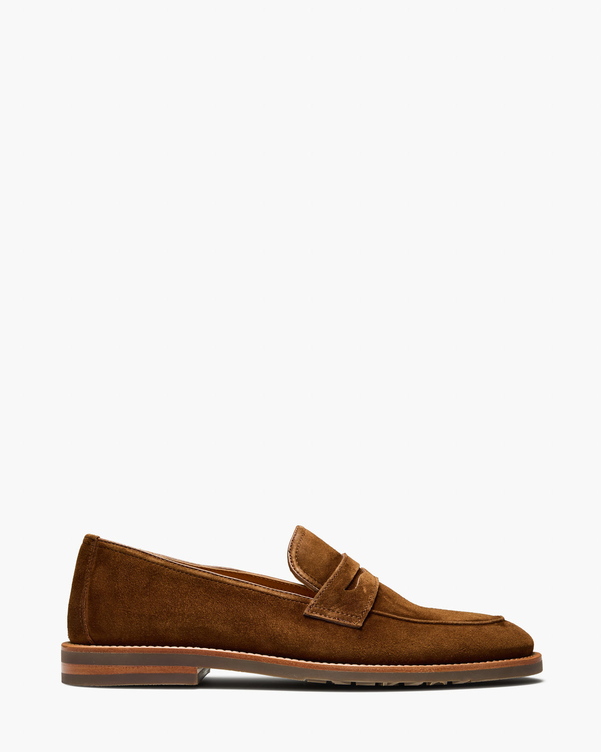 Aquila Emilio brown suede penny loafer