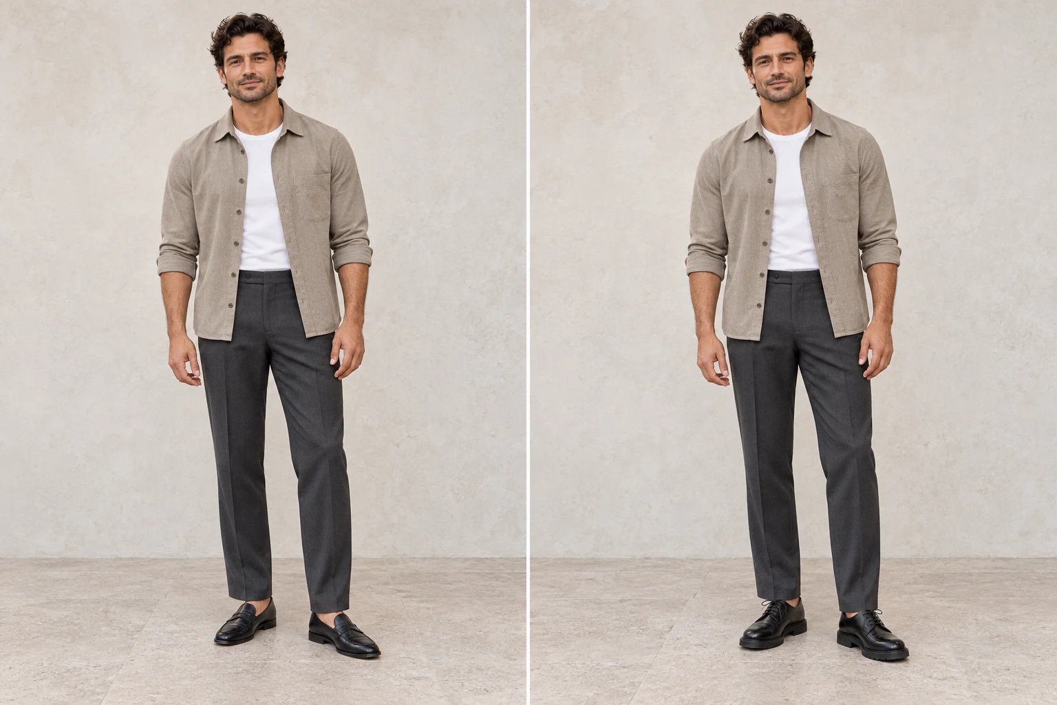 AI styling illustration: A low-profile loafer