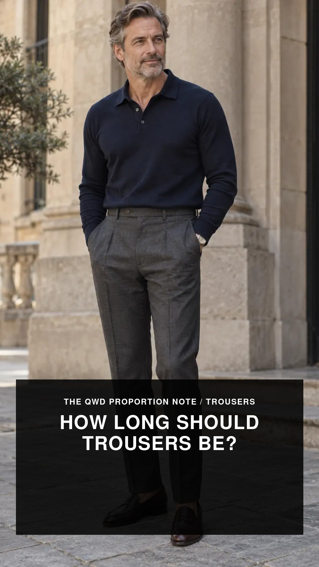 Cover for How long should trousers be?