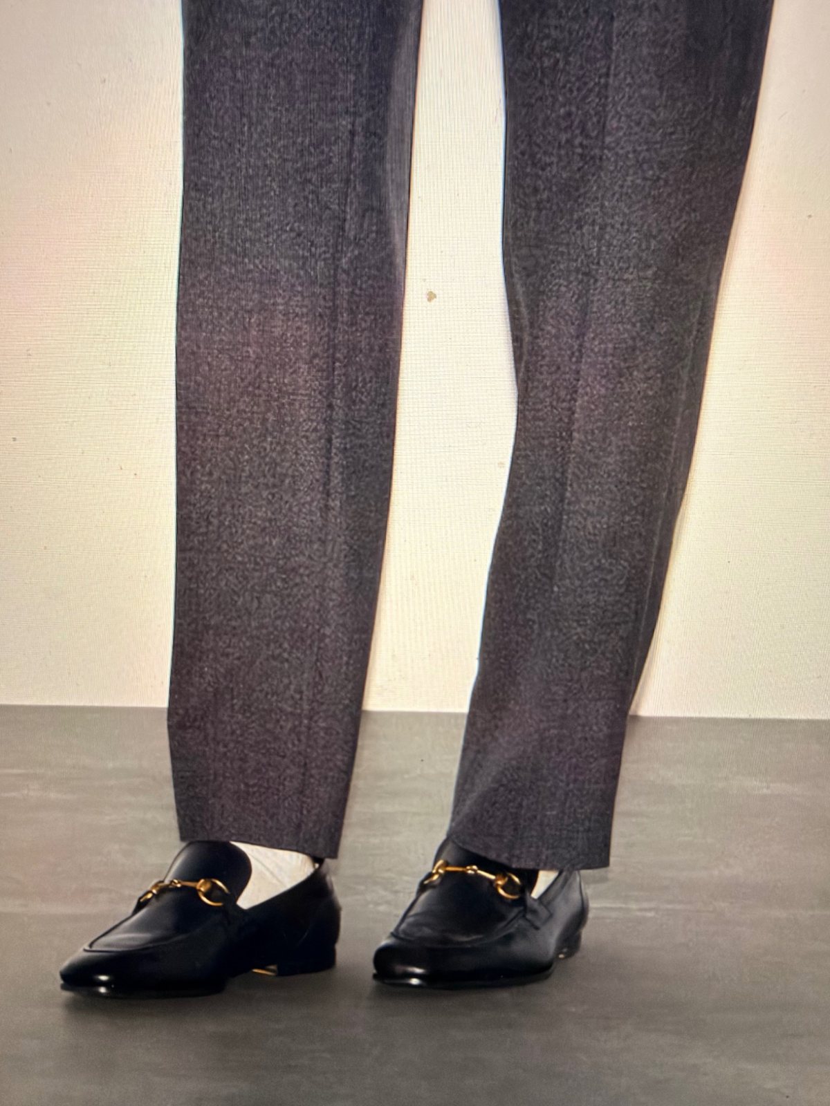 Gucci black leather horsebit loafers (exact model unconfirmed) Fit Lab observation