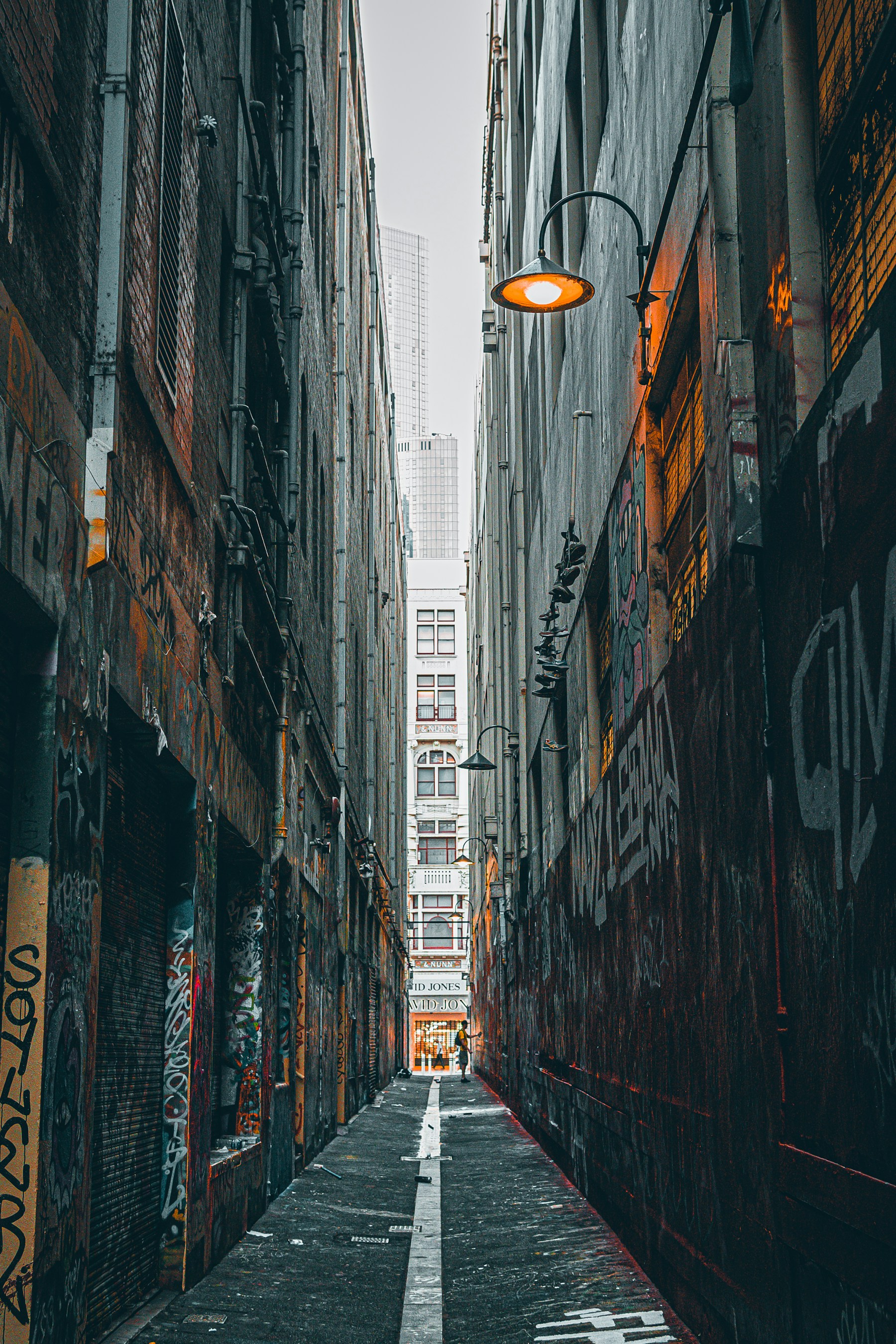 A Melbourne laneway in cool grey light
